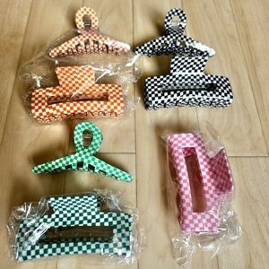 Checkered Claw Clip Bundle